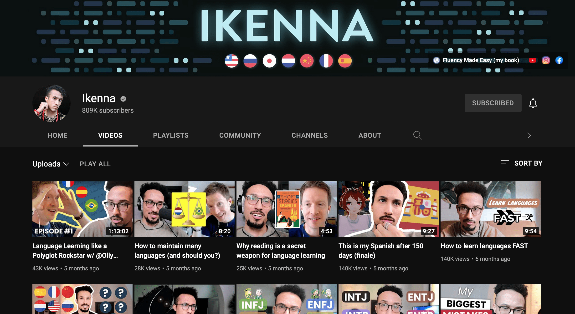 language youtube channel - Ikenna