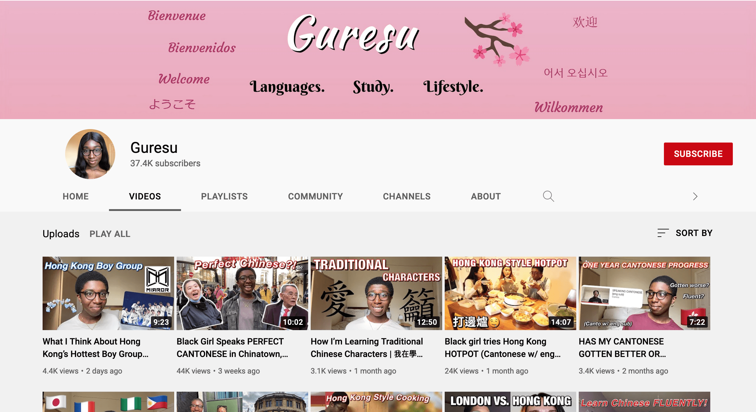 language youtube channels - guresu