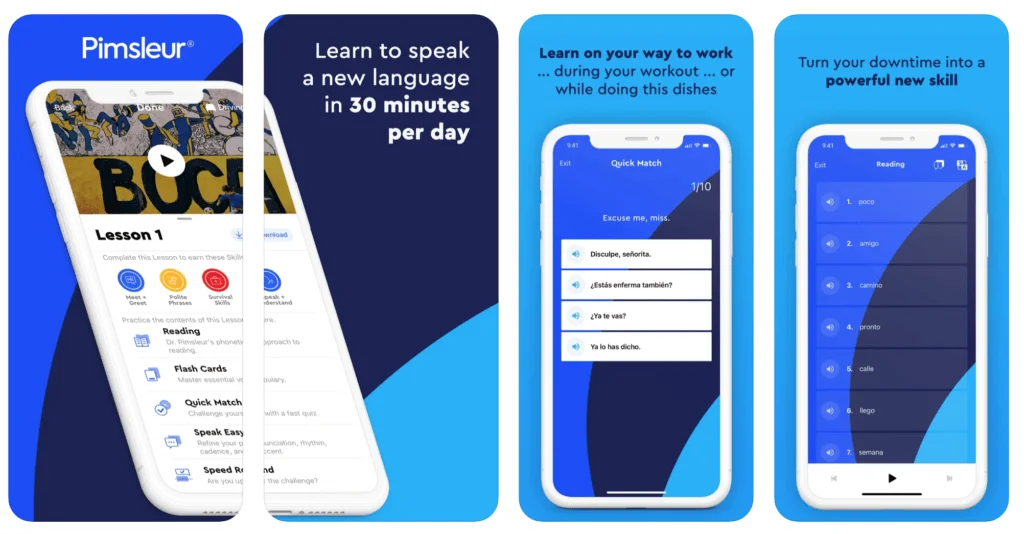 Pimsleur language learning app
