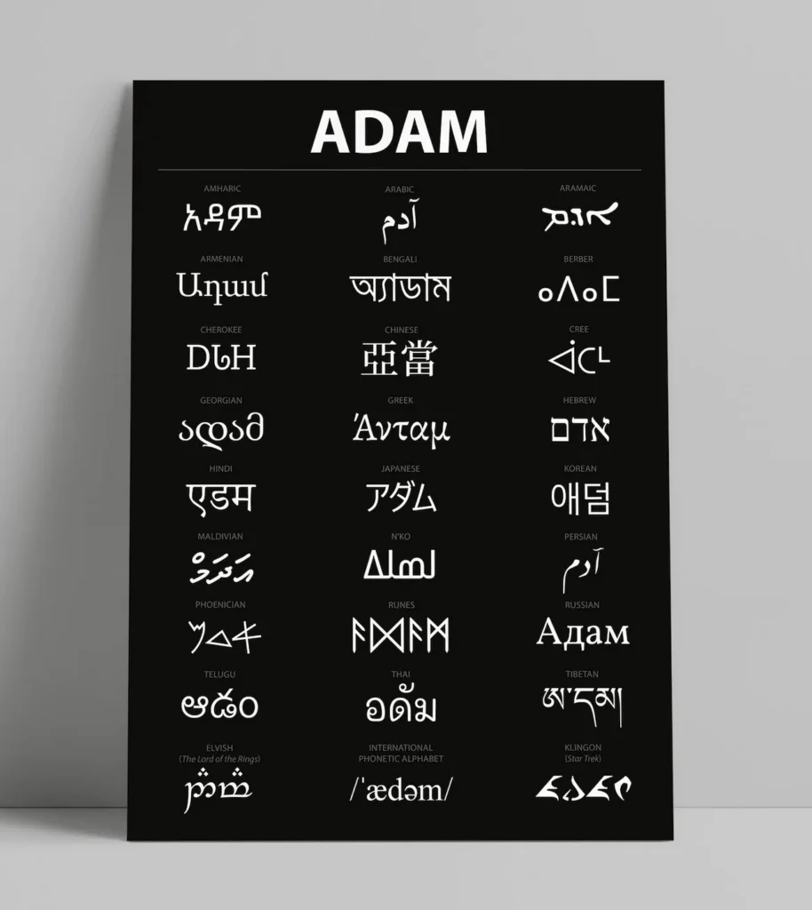 multilingual name poster - gifts for language learners