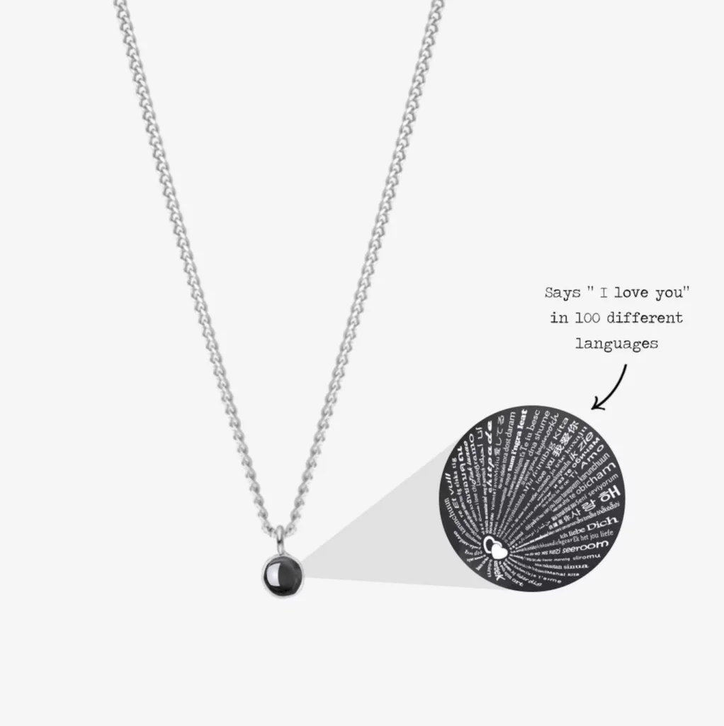 multilingual i love you necklace - gifts for language learners