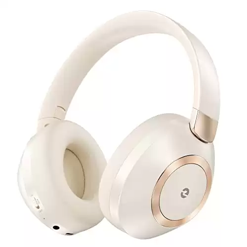 EAORUL Noise Cancelling Headphones - Bluetooth, Hi-Res, Foldable, 100H Playtime, Deep Bass, Fast Charging