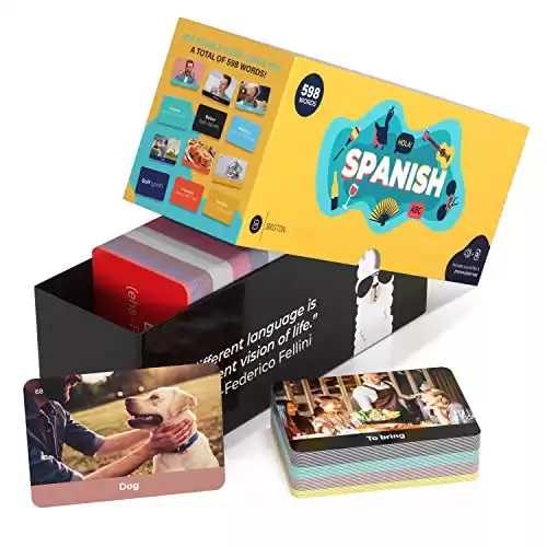 Spanish Vocabulary Flash Cards – 600 Full Color Cards